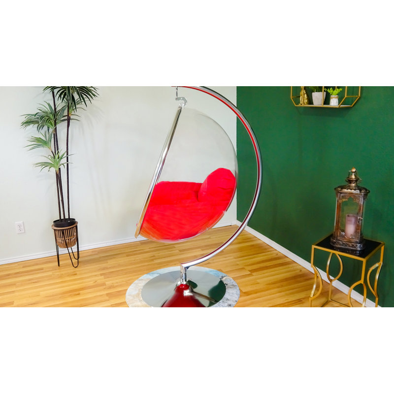 Balancelle avec support, Chrome / rouge