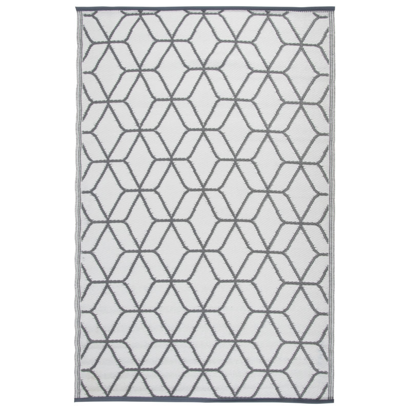 Garden Carpet Graphical Grey/White