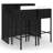 Garden Bar Set 3 Piece with Cushions Table and Chair Seat-2026685776