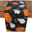Halloween Table Runner Black, 13 x 72 Inch Painting Ghost Pumpkins Boo Table Runner, Seasonal Fall Holiday Kitchen Dining Polyester Table Line for Home Party Decor