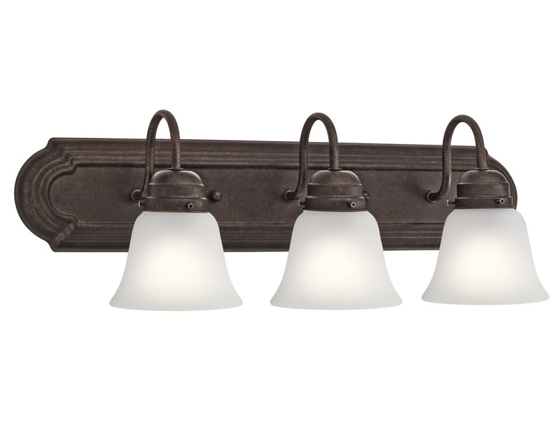 Éclairage pour salle de bain 3 lumières Neema, Bronze tannerie