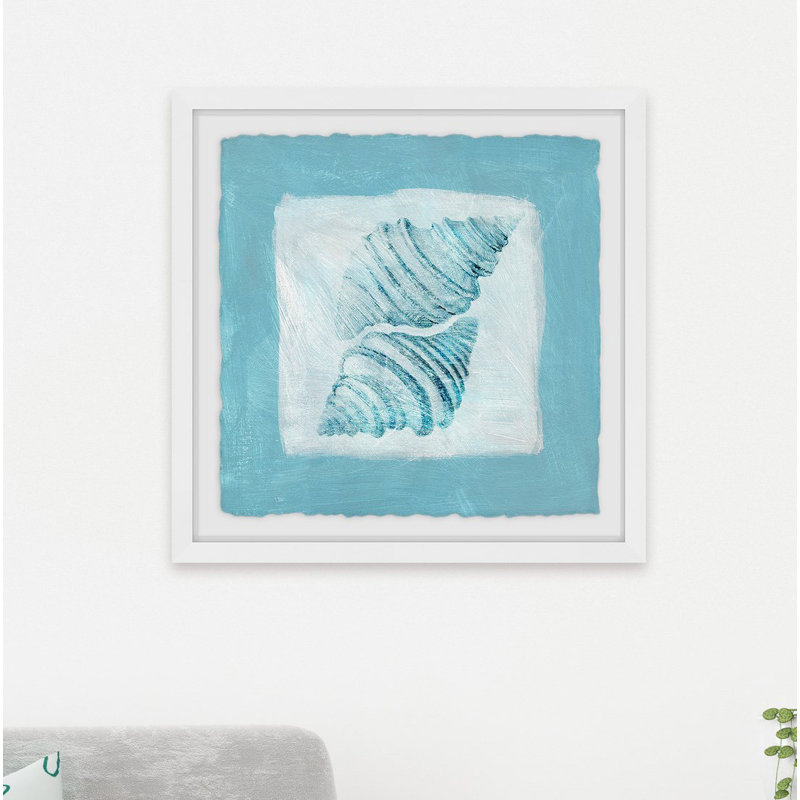 Coquillage océan - reproduction de cadre photo, H 12 po x l 12 po x P 3,5 po