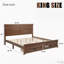 Lit en bois massif avec tête et pied de lit à grand panneau, 2 tiroirs de rangement, lumières DEL intégrées, station de charge USB, lit en bois de pin-1008586787-1008586790