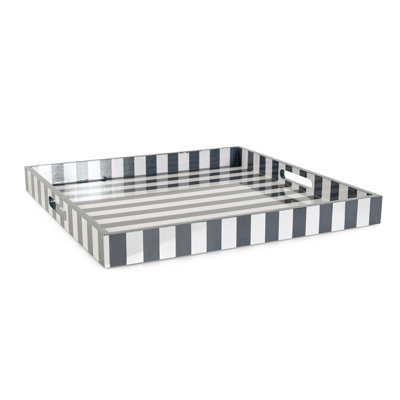 Plateau à rayures roses - Wayfair