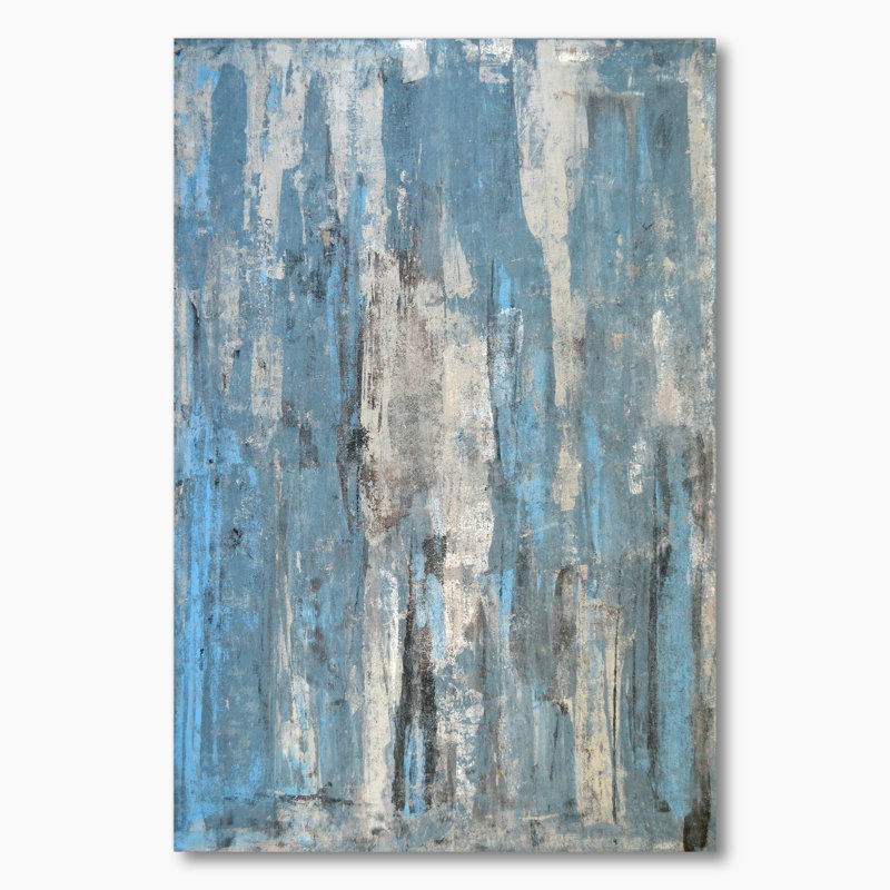Art moderne gris et bleu II 2FL47722, H 20 po x l 12 po x P 1 po