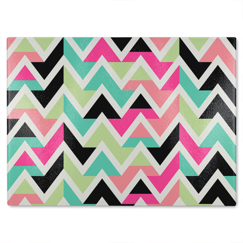 Summer Hipster Boho Chic Glass Chopping Board