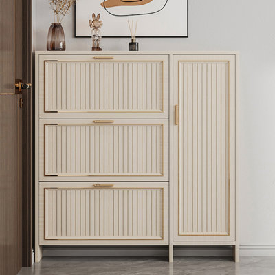 White Aluminium alloy Shoe Storage