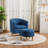 Upholstered 27" Wide Barrel Chair with Ottoman-100102287