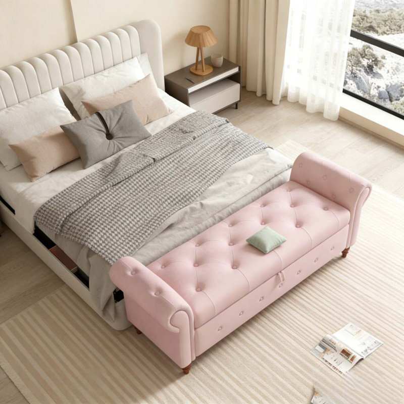 Banc de lit 63 po, Rose