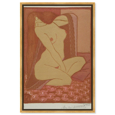 Female nude 1910 Canvas Classic Vintage Wall Art by Art Remedy
