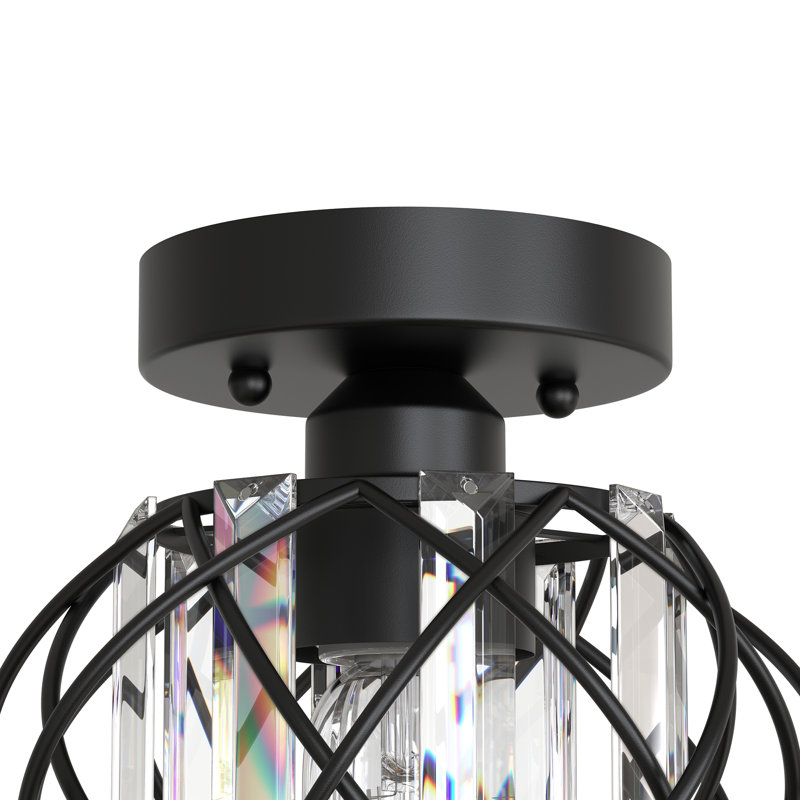 Plafonnier encastré en cage à 1 lumière