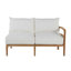 Santa Barbara 57.5" Wide Outdoor Teak Loveseat with Cushions-48656511-62363223-63326306