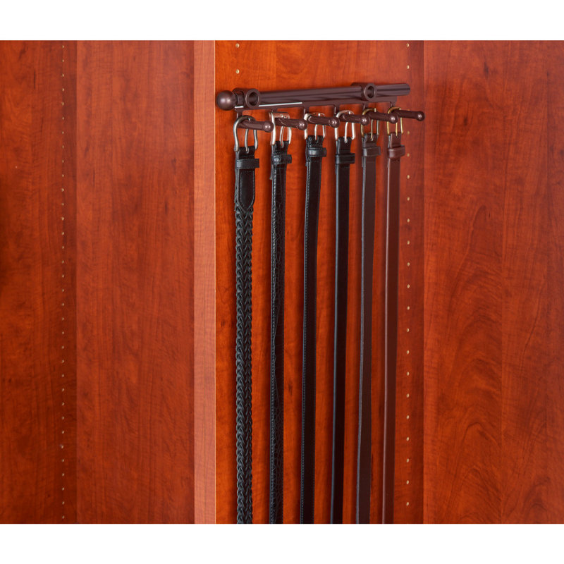 Rev-A-Shelf Pullout Rack Organizer for Belt, Tie, and Scarf Closet Storage, Oil Rubbed Bronze, 14 inch