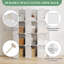Armoire de rangement modulaire, organisateur empilable en plastique à 12 cubes avec portes - Panneaux imperméables - Assemblage facile - pour vestibule / garde-robe / chambre
