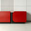 Meuble télé rouge simple et tendance