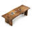 Brown Rectangular Solid Wood Dining Table-245076221