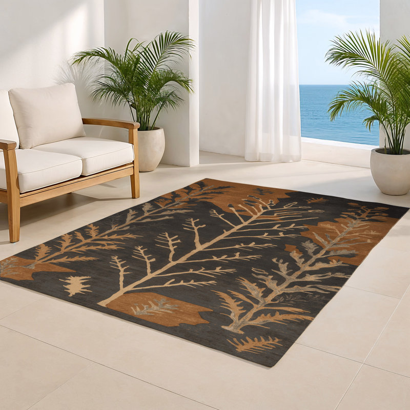 Tapis intérieur et extérieur gris Nature, Rectangulaire 2 pi x 3 pi