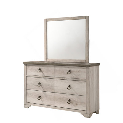 Commode 6 tiroirs style vieilli 1Pc