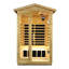 Sauna extérieur Brennor pour 2 personnes avec chauffage infrarouge lointain et fabrication en vieux sapin