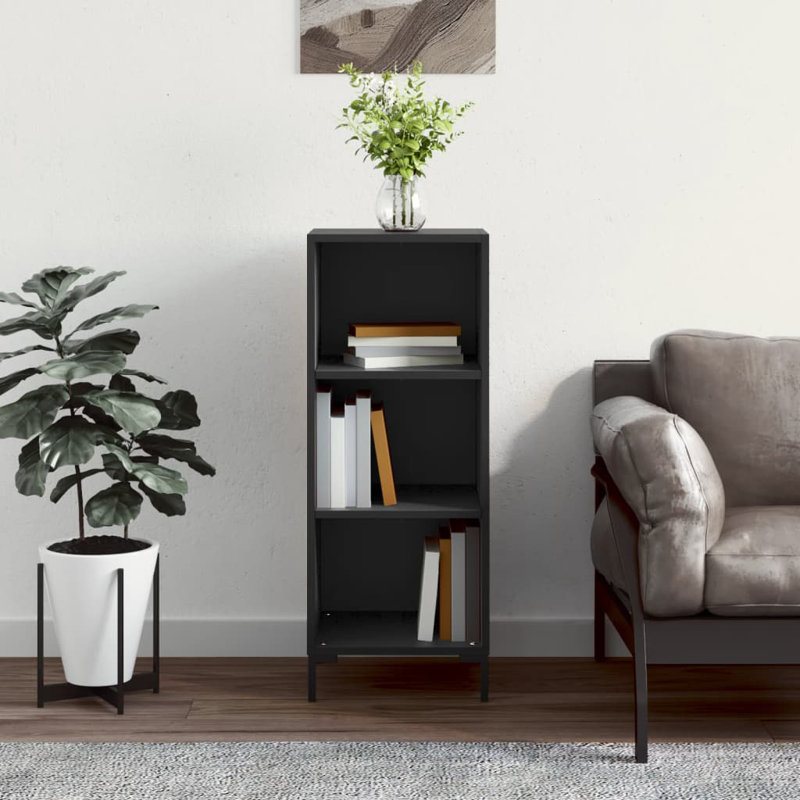 Magsud 90cm H x 34.5cm W Standard Bookcase, Black