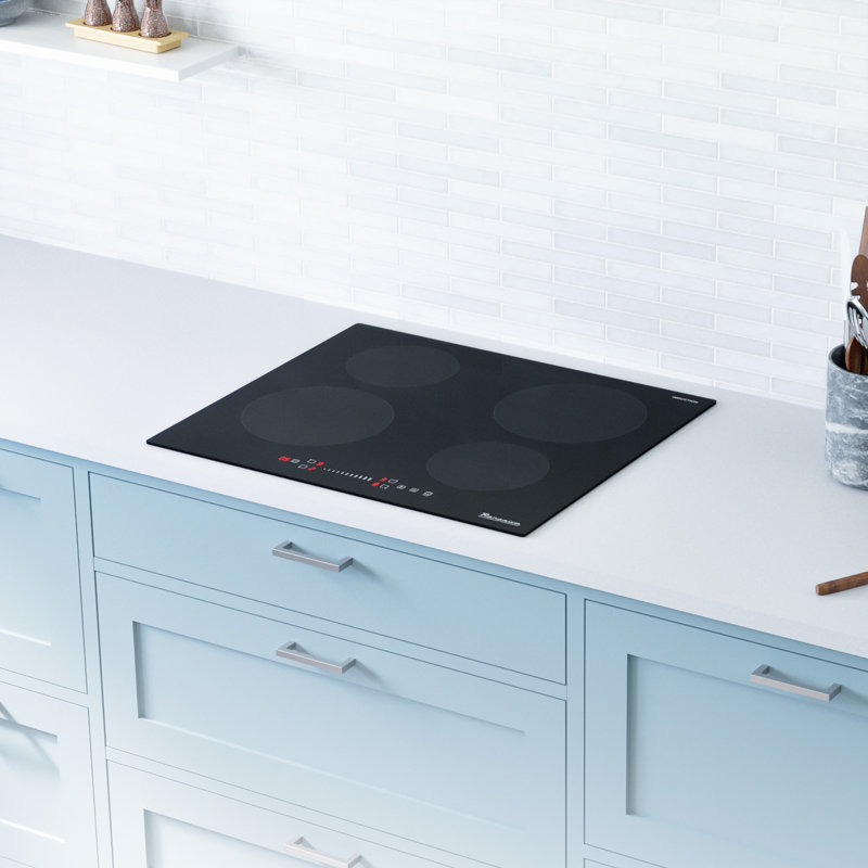 Rangaire 24 Inch Induction 4 Burner Cooktop with Slide Touch Controls and Timer