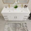 Ensemble de meuble-lavabo double 60 "avec tiroirs et portes 60"-70381295