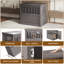 Table de bout décorative pour cage de chien - Mobilier de niche pour petits et moyens chiens-1606588308-1606588309