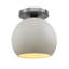 Radiance - Medium Globe Semi-Flush - Greco Travertine - Brushed Nickel - Replaceable Bulb-136259902-136259920-136259925