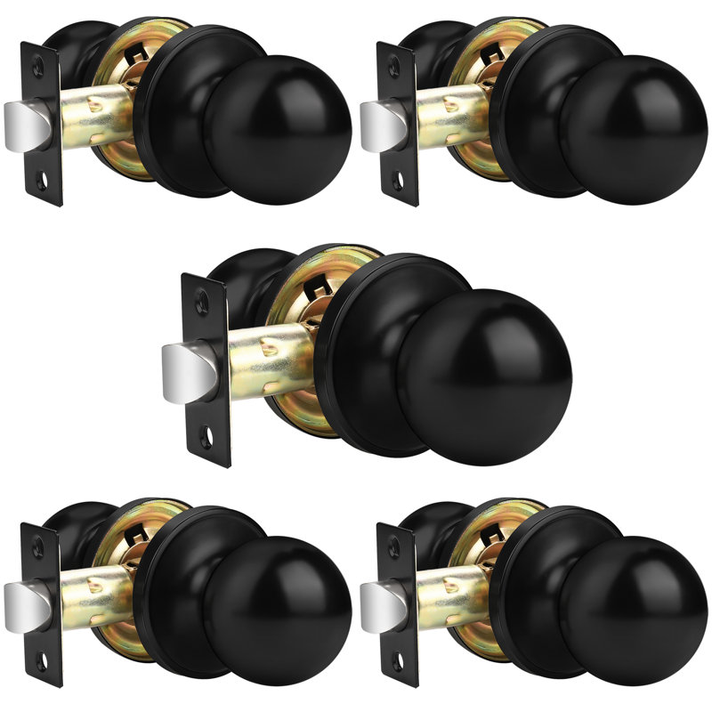 2.1'' Diameter Passage (Hall & Closet) Round Knob, Black
