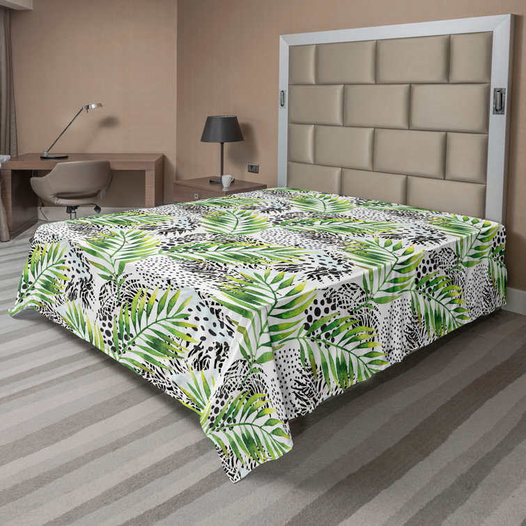 Drap plat à motif floral bohème Ambesonne