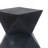 14.25" Prismatic Symmetry Concrete Side Table With Smooth Wood Grain Texture And Modern Prismatic Shape – Weather-Resistant Accent For Patio/ Garden/ Or Balcony