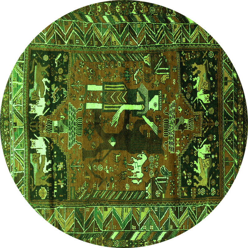 Performance Toile Indoor Rug, Round 6'