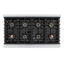 ZLINE Autograph 48 po. Cuisinière à double carburant avec plaque de cuisson DuoPro et portes noires avec accents bronze-653714053-653714075