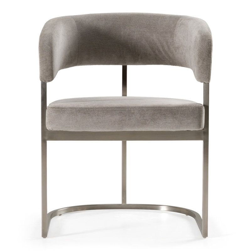 Sebastian - Modern Fabric + Dining Chair, Gray