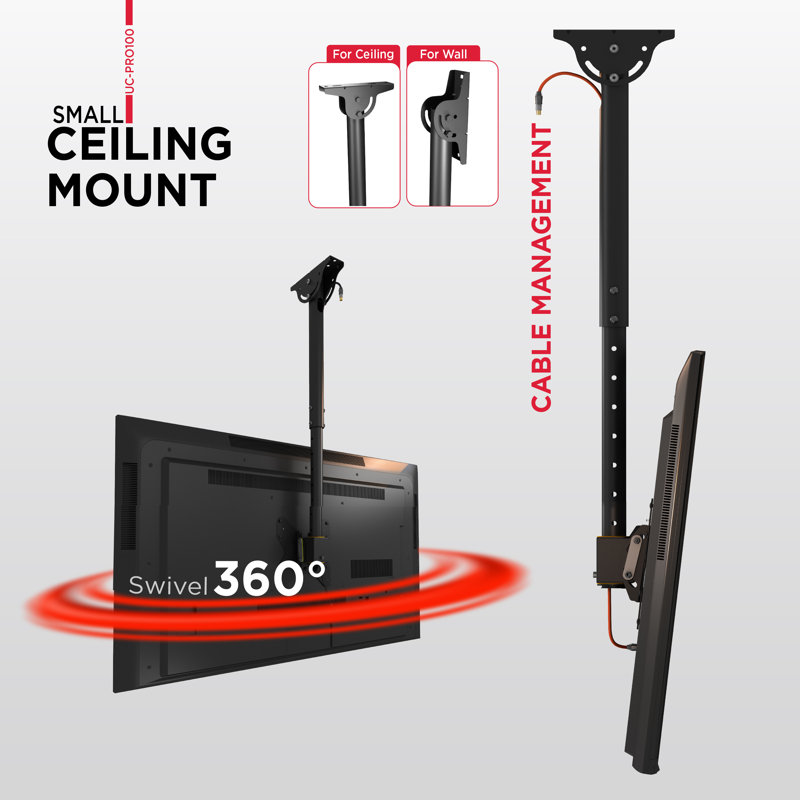 ProMounts Premium Full Motion TV Ceiling Mount for 23"-42" Screens, Holds up to 110 lbs.