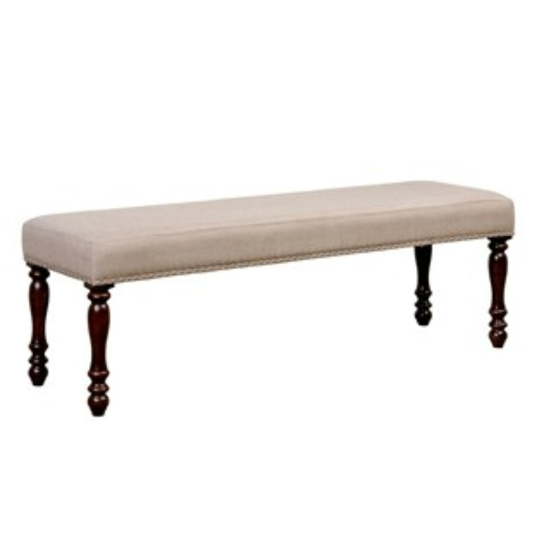 Kaan Linen Blend Upholstered Bench
