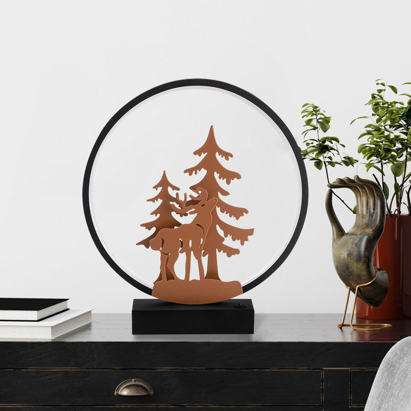 Lampe globe en métal Vanis, Cuivre noir