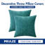 Paquet de 2 housses de coussin en sarcelle pour canapé-lit bleu sarcelle-120929659-120929660