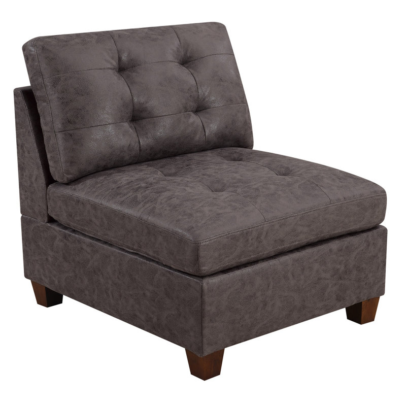 Fauteuil capitonné en similicuir respirant 1pc