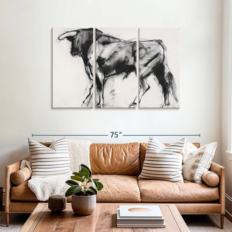 Brampt Toro Azul I, 36" H x 57" W