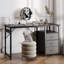Metal Base Computer Desk with Power Outlet-402340378