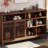 Black Walnut Wood Solid Wood High-End Sideboard