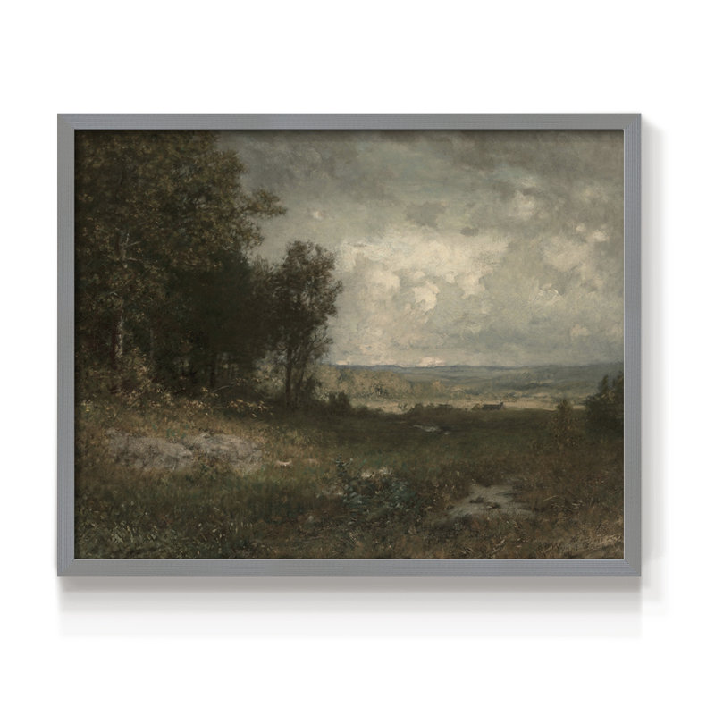 Paysages rétro-CECCXCVII-impression encadrée - réaménageable, H 8 po x l 10 po, Gris