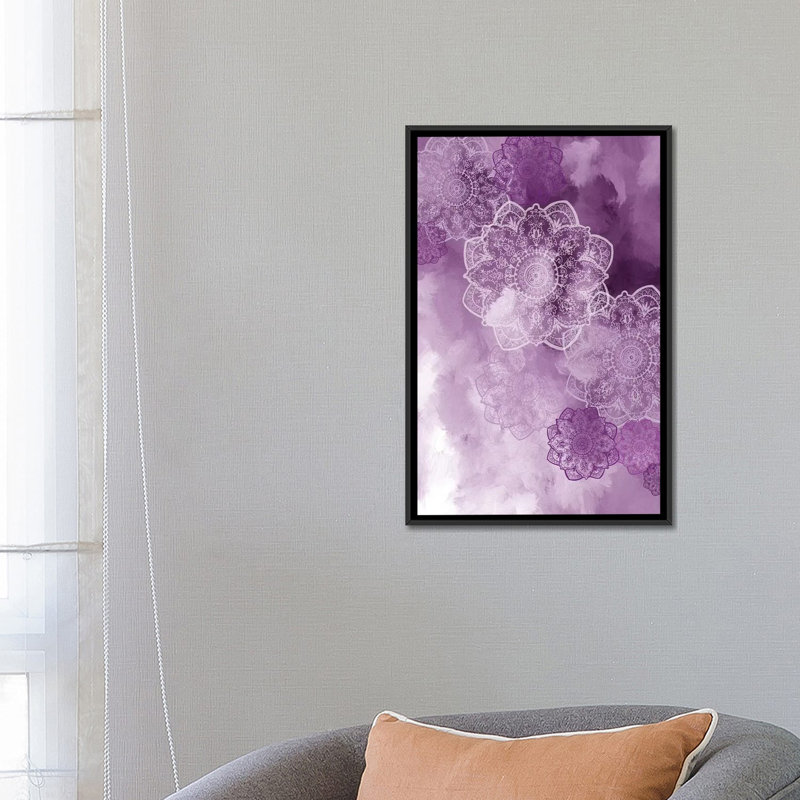 «Lavender Dream», reproduction sur toile tendue, H 26 po x l 18 po x P 1,5 po, Toile avec cadre noir, Pas de tapis