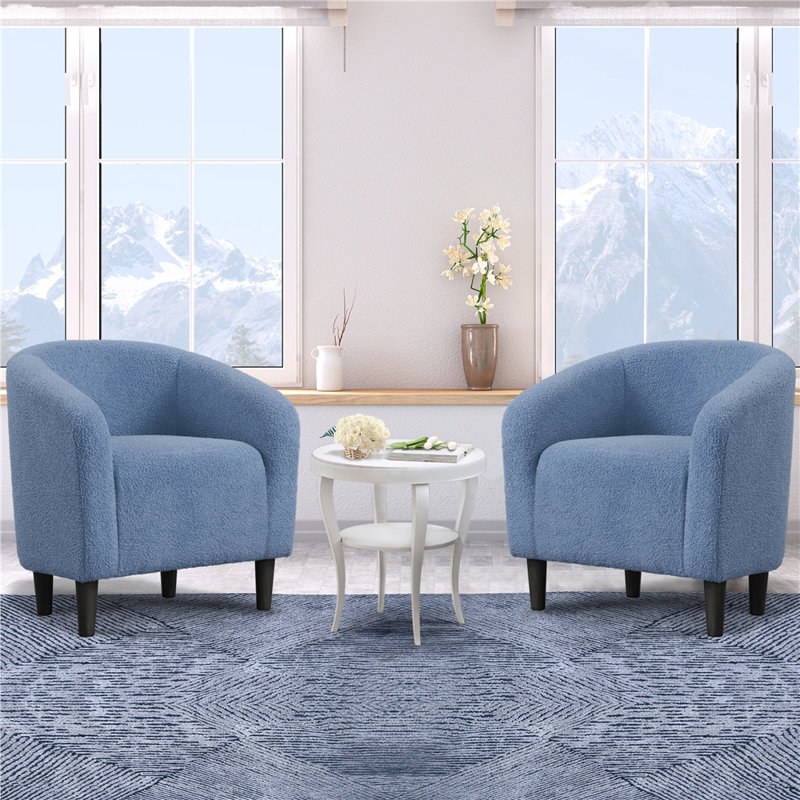 Fauteuil demi-tonneau 25,5 po, Bleu