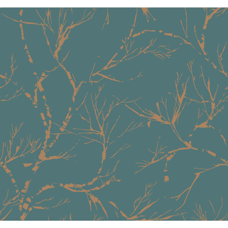 Rouleau de papier peint Masterworks L 27 pi x l 27 po, Bleu sarcelle