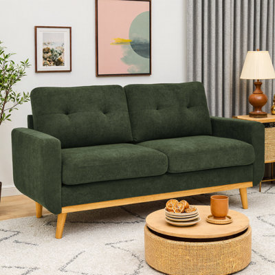 Causeuse capitonnée 67,7 po Mid-Century Modern
