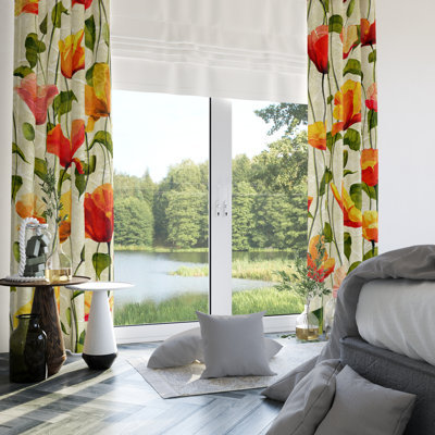 Semi Sheer Curtain Pair