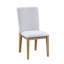 2 chaises avec housse en lin gris, hauteur du siège, coussins et dossier, pieds en bois massif, sièges de salle à manger sans accoudoirs Modern Home, largeur 18,75 po, coussins, décoration sophistiquée