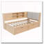 Lit de jour simple en L avec rangement et ports USB